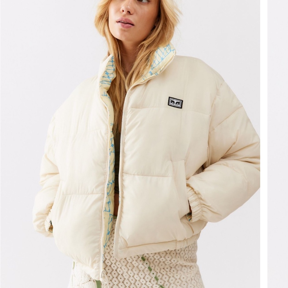 Obey rachel reversible puffer jacket RARE NWOT - Picture 2 of 11